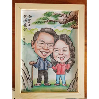 全家福繪製 q版人物畫 人像設計 漫畫人像 素描 彩鉛 油畫 畫圖委託 客製化設計 畫布 帶框畫 電子檔 作業 美術作品