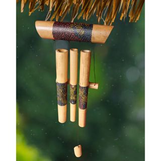 【自然屋精品】風鈴 竹風鈴 竹製風鈴 木製風鈴 巴里島風 民宿 陽臺 招財 風水 大自然樂器 戶外風鈴 風鈴音療竹製吊飾