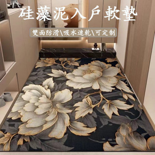 免運【臺灣熱賣】 矽藻泥地墊 入戶地墊 進門地墊 廚房地墊 玄關地墊 軟式珪藻土地墊 廚房吸水墊 防滑速乾 可定製裁剪