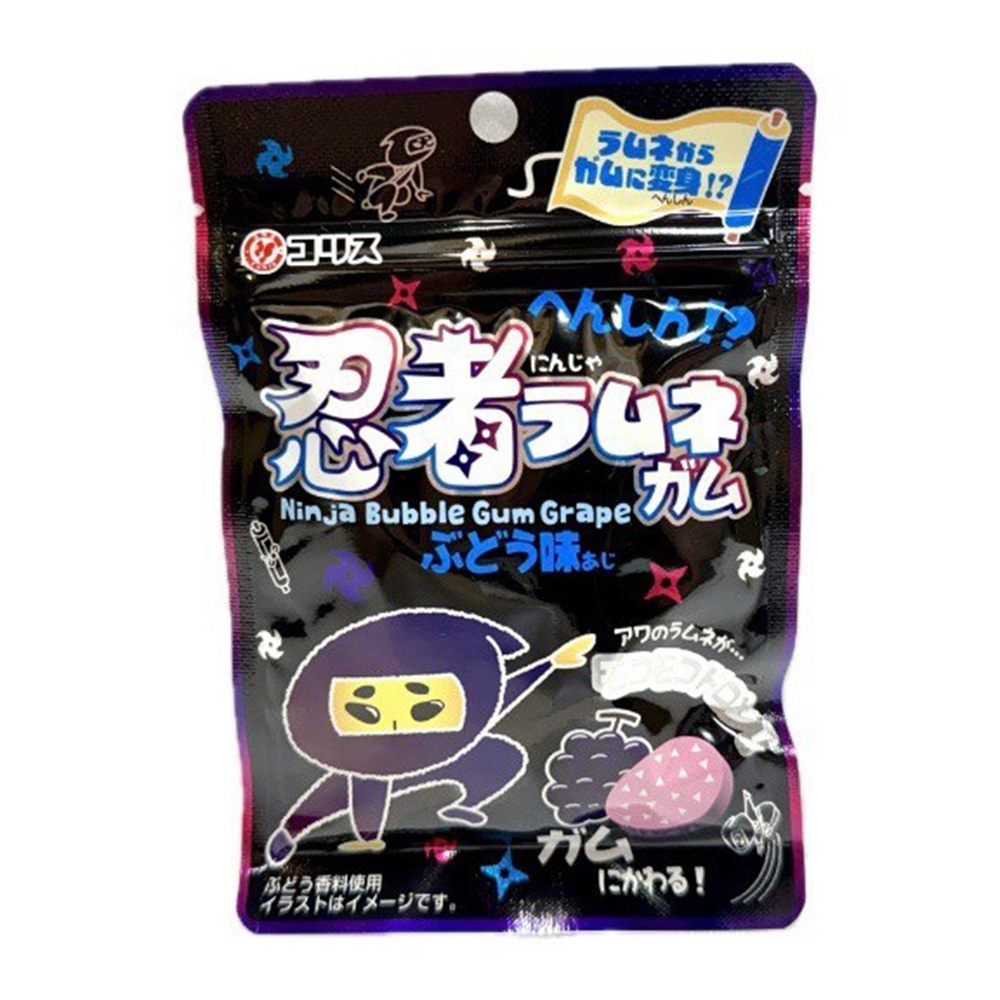 CORIS可利斯 忍者葡萄風味口香糖 25g【Donki日本唐吉訶德】