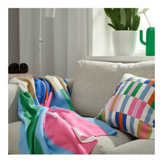 IKEA絕版品 KLIBBKORSÖRT 萬用毯, 彩色, 120x160 公分 冷氣毯 空調毯 四季毯 保暖毯 隨身毯