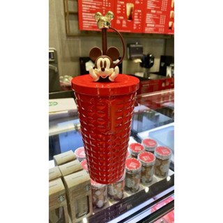 全新正品現貨 中國星巴克 迪士尼米奇米妮歡慶不鏽鋼吸管杯580ml