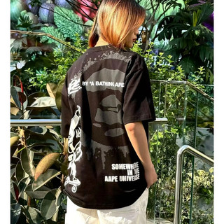 【 B.O.B 潮牌服飾代購 】25ss 🆕️春夏最新熱賣款 AAPE 🐵塗鴉背後大LOGO短袖上衣 (現貨馬上出)