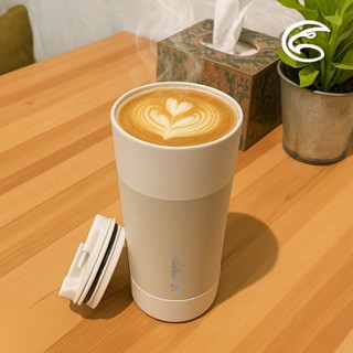 ADISI 手提隨行保溫咖啡杯【雲朵奶蓋】AS24096｜保冷保溫兩用 好洗不留異味的陶瓷塗層 底部保護套