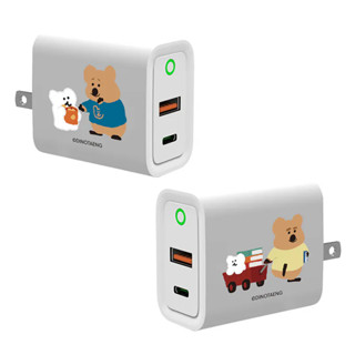 【左手小姐🇰🇷】Dinotaeng｜零食分享USB3.0+PD20W雙孔充電器｜快充頭 充電器 Toyselect