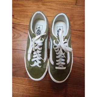 (二手/僅穿1次）Vans經典款墨綠色休閒鞋 25cm