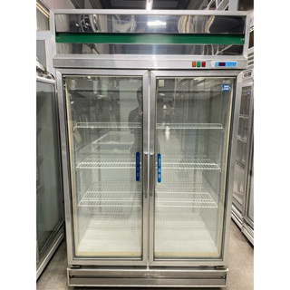 【上豪冷凍餐飲裝置】得臺雙門玻璃冷藏風冷冰箱220V.自動除霜.營業用.二手.中古