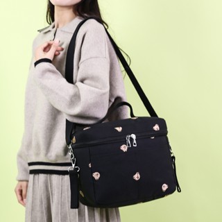 ⚡臺灣現貨⚡加大可愛媽咪包 刺繡小熊 加大保溫袋 可掛嬰兒車 媽媽包 嬰兒用品收納袋 便當袋 野餐保溫保冷 保鮮