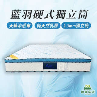 【柏頓床店】藍羽乳膠硬式獨立筒床墊