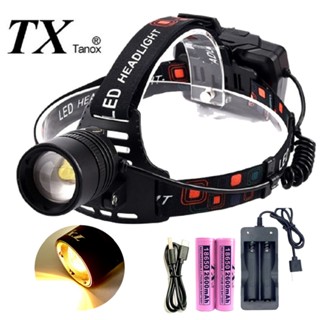 TX特林XHP50 LED高亮度伸縮變焦黃光頭燈(HD-2025YW-P50)