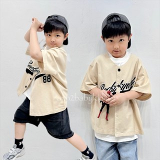 //ANN2 KIDS現貨// 童裝實拍 日系童裝 兒童棒球罩衫 短袖罩衫 兒童棒球外套 多層次穿搭
