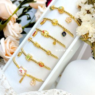 J'code真愛密碼 狐仙面具/開運大補帖/包你財富大吉/運錢吉象/賺錢貔貅/麻上招財到發 全金珠編織手鍊