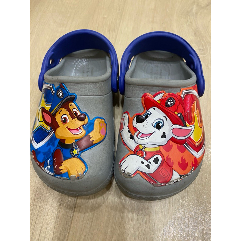 【二手】Crocs 洞洞鞋 Fun Lab Paw Patrol Patch Clog T汪汪隊童鞋C7 15cm