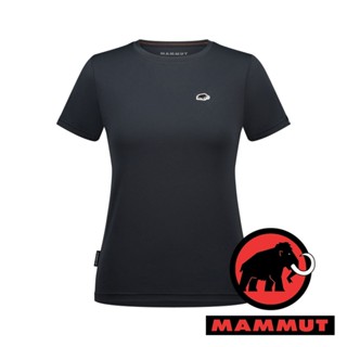 【MAMMUT 長毛象】Mammut女圓領排汗短袖T恤『黑PRT1』1017-05090