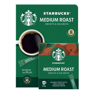 Starbucks 星巴克特選系中度烘焙 即溶咖啡 2.3公克*30 阿拉比卡豆即溶咖啡 黑咖啡 全素