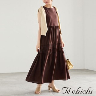 Te chichi 氣質圓領無袖分層連身洋裝(FC43L1H0180)