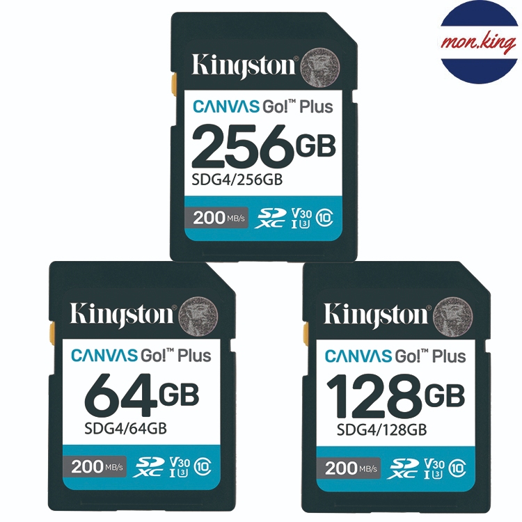 KINGSTON 64GB 128GB 256GB SD SDXC SDG4 200MB V30 4K 金士頓 記憶卡