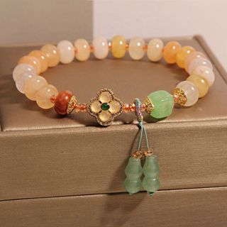 💎玉福祥珠寶💎 小眾純天然正品玉鐲A貨玉石色貴州翠飄花玉石手鐲