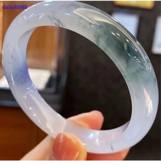 ＄€💎真品緬甸翡翠手鐲冰種手鐲紫羅蘭春綵帶紫飄花手鐲子 D231138