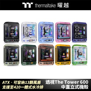 曜越 透視The Tower 600 中直立式機殼 ATX可容納13顆風扇 支援至420一體式水冷排