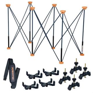 《K.F.TOOL高豐木業工具網》POWERTEC 蜘蛛腳工作臺 便攜折疊鋁合金腳架 木工施工平臺 可摺疊收納桌