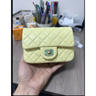 正港臺灣店 鏈條包 小方包進口羊皮菱格紋20CM