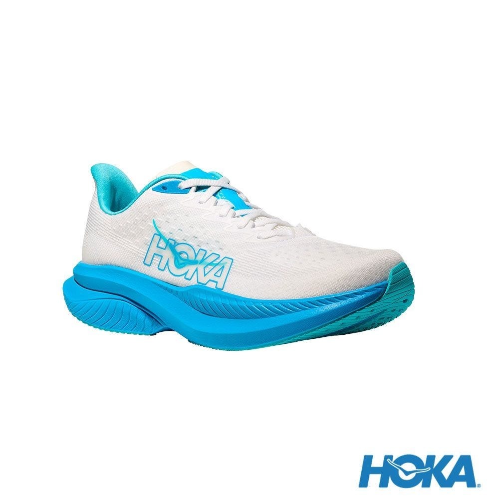 【三鉄共購】【HOKA】(男) MACH 6 WIDE 路跑鞋 -白/藍