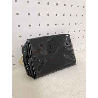 全新 YSL 聖羅蘭 黑色漆皮 化妝包 收納包 過夜包 衛生棉包