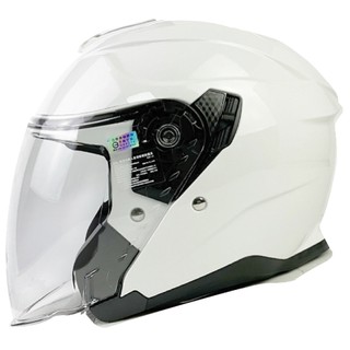 EVO 安全帽 CA-935 素色 珍珠白 耳機槽 眼鏡溝槽 內墨鏡 全拆洗 半罩 3/4罩