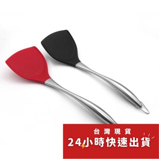 ✭美國亞馬遜熱銷✭食品級矽膠耐高溫不銹鋼煎鏟/廚房炒菜專用耐高溫護鍋剷/加厚不沾鍋平鏟煎鏟