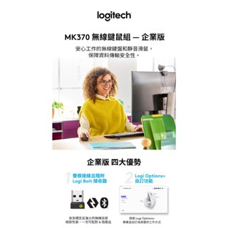 暑假優惠藍芽無線整合平板手機 羅技 MK370無線鍵鼠組企業版(石墨灰)