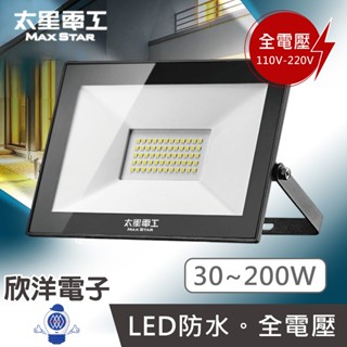 太星電工 led防水投射燈 30~200w 全電壓 探照燈 高亮度led燈珠 壽命長節能環保 戶外投射燈 戶外照明燈