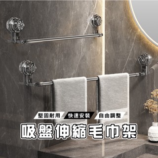 臺灣現貨 B319 吸盤毛巾架 雙桿毛巾架 雙桿吸盤毛巾架 多功能毛巾架 毛巾架 抹布架 吸盤吸附 真空吸盤 雙桿帶掛勾
