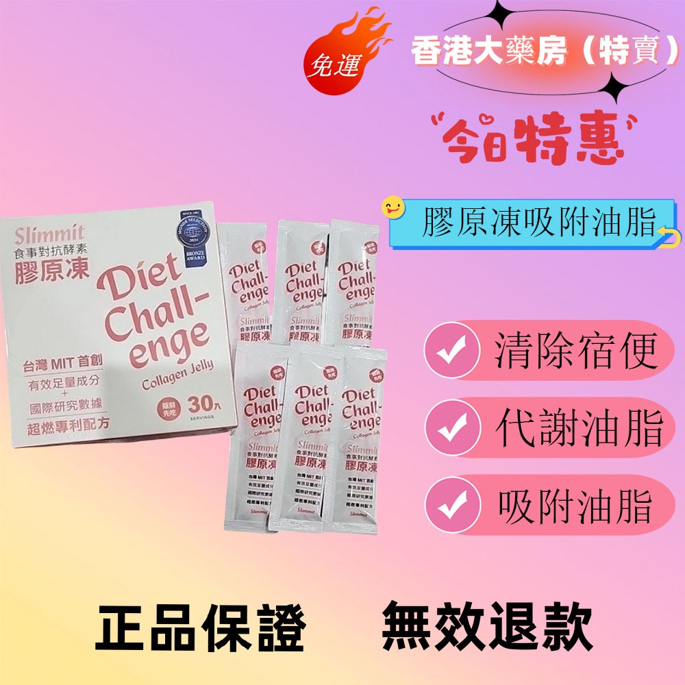 香港大藥房（特賣）免運Slimmit食事對抗酵素膠原凍 酵素果凍 酵素凍 排便 便祕 順暢 宿便 體重管理生酮減醣