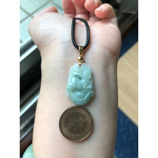 🌸小禾翡翠🌸 緬甸玉天然A貨翡翠玉墜 糯冰種 淡綠 飄花 生肖 兔 鴻兔大展 鴻途大展