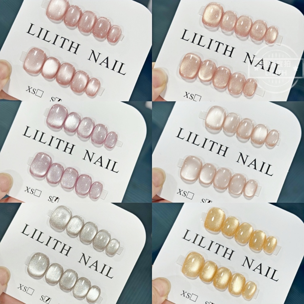 可隔日到貨！浮世浪漫系列 純手工玻璃珠貓眼穿戴甲 短圓甲 燕翎貓眼 手工甲 光療甲片 假指甲 指甲貼 韓國美甲