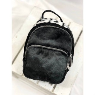 🕊️【Princess PEPE】ADIDAS MINI CLASSIC BACKPACK 黑白 絨毛 DH4372