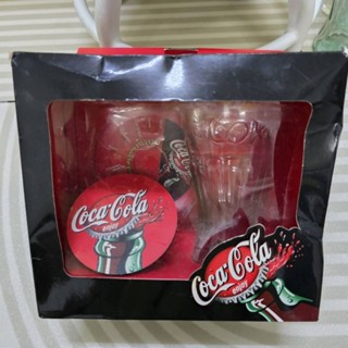 可口可樂 Coca-Cola 飛浪標特別版曲線杯組(含 可樂杯 杯墊 典藏CD)
