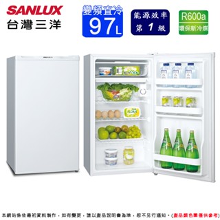 臺灣三洋97公升一級能效變頻直冷小冰箱 SR-V97A~含運僅配送一樓(預購~預計6月中旬陸續安排出貨)