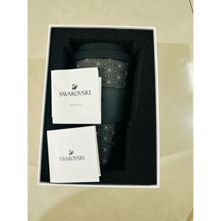 SWAROVSKI 施華洛世奇 隨行杯 隨身杯 400ml 黑色 咖啡杯 水杯 BAMBOO TRAVEL MUG