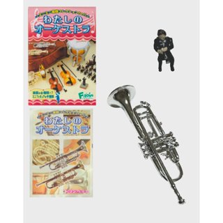 日本 大阪 古典 交響樂團 樂器 指揮家 定音鼓 小提琴 大提琴 小號 圓號 樂手 微縮模型盒玩(有盒有些缺盒)