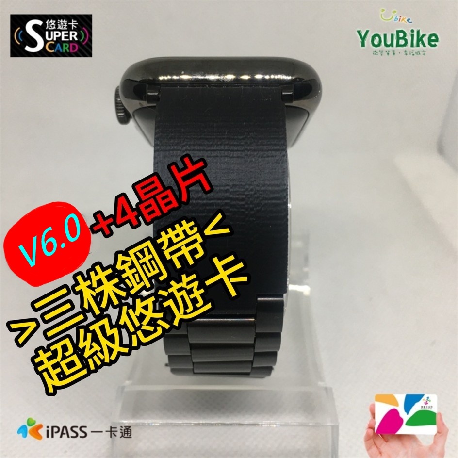 💎V6.0新品上市>AppleWatch/三星/GARMIN/華為>三珠不鏽鋼保險蝴蝶扣超級悠遊卡錶帶⭕一卡通PLUS