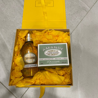 歐舒丹 L’occitane 禮盒組 杏仁沐浴油 + 杏仁緊膚凝霜