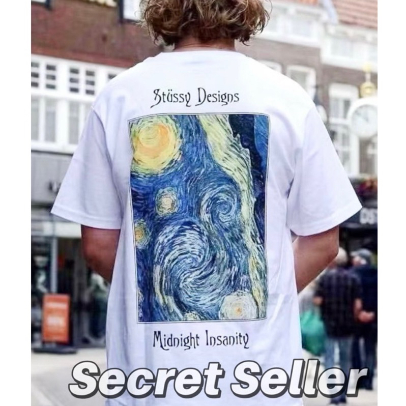 【Secret_seller】Stussy MIDNIGHT INSANITY TEE 梵谷 星空 印花短袖上衣 T恤