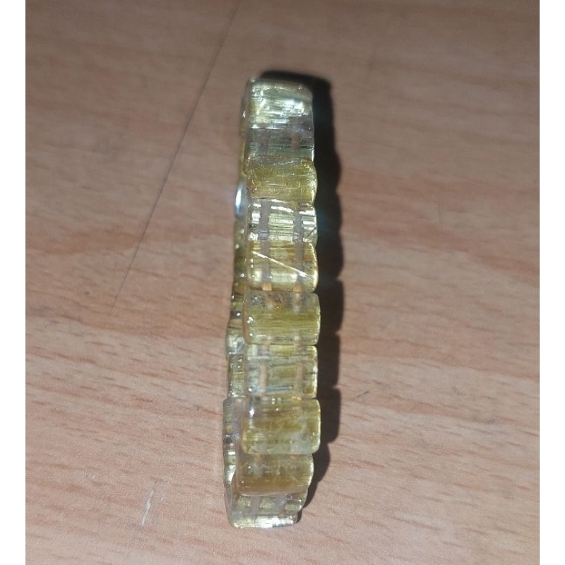 巴西鈦晶手排手鍊藝術作品／近滿絲滿片，高檔精緻，精巧可愛，適合小女生配掛手鍊，吉祥健康守護