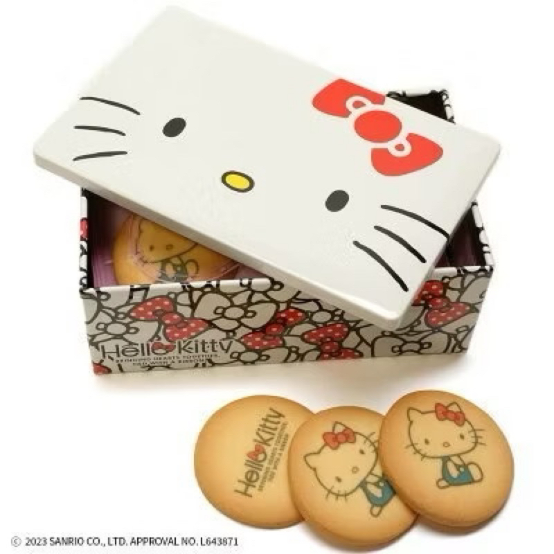 現貨日本限定Hello Kitty 三麗鷗 日期到2025/09/28凱蒂貓印花餅乾 禮盒 鐵盒 10枚入生日禮物