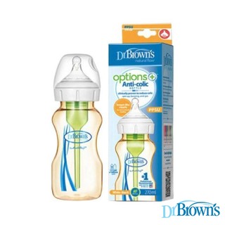 美國【Dr.Brown's布朗博士】零負壓導流寬口 PPSU奶瓶270ml 媽媽好婦幼用品連鎖