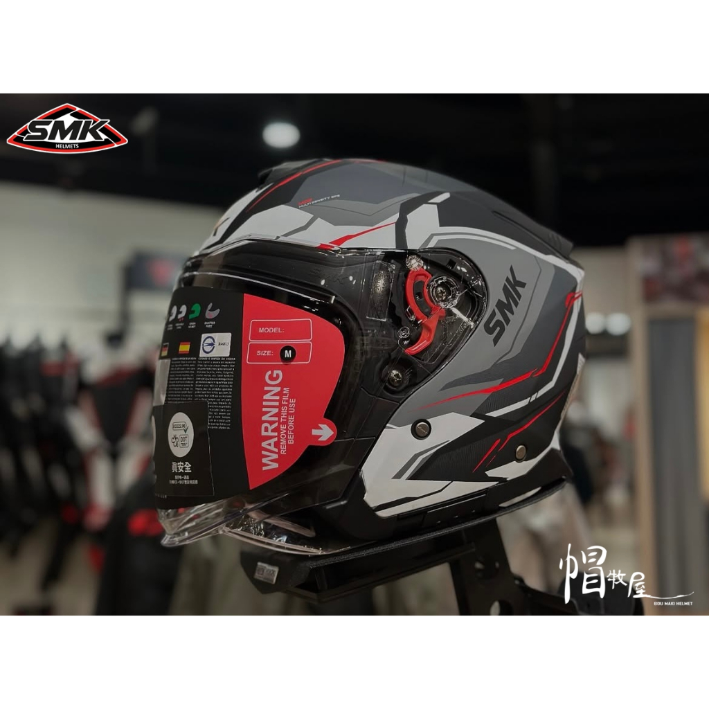 【帽牧屋】SMK GTJ TOURER 3/4罩 半罩 安全帽 旅行者 彩繪 黑灰白