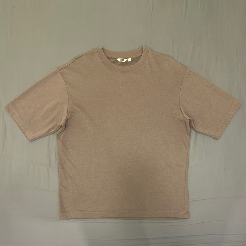 UNIQLO U AIRism 棉質寬版圓領T恤 五分袖
