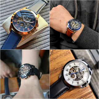 FOSSIL 復古型男 日月星辰/背蓋鏤空 機械錶 44MM 【Watch On-line Store 】